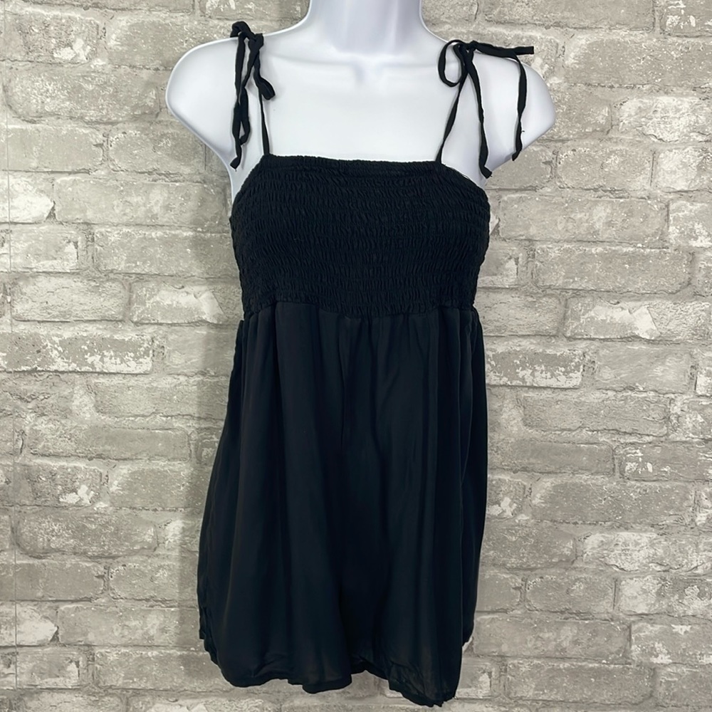 Urban Outfitters Out From Under Black Smocked Romper